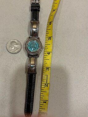 Ecclissi sterling & leather watch vintage